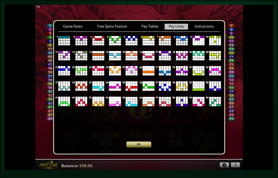 50 dragons slot machine detail image 1