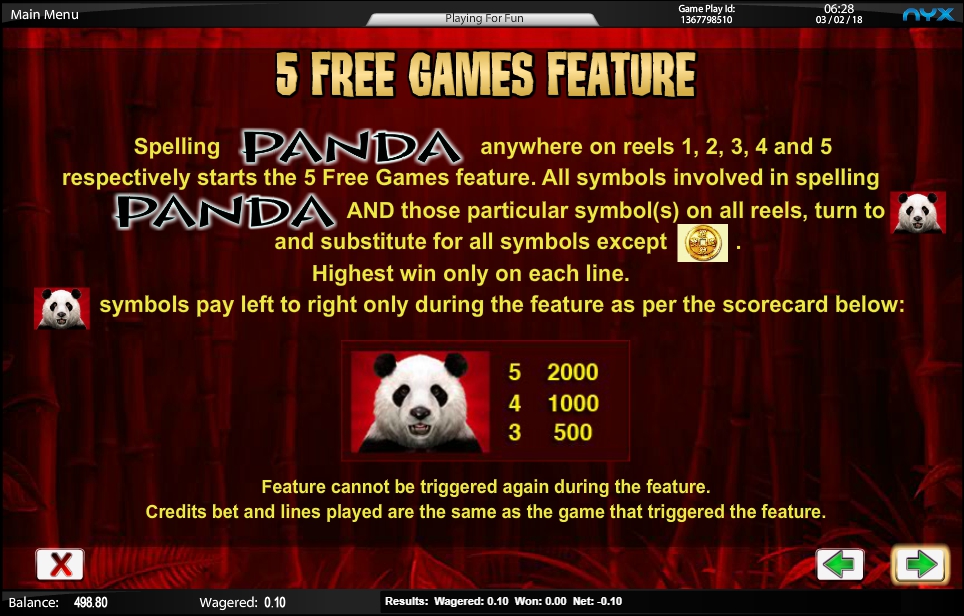 wild panda slot machine detail image 1