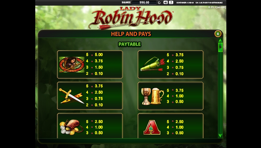 lady robin hood slot machine detail image 7