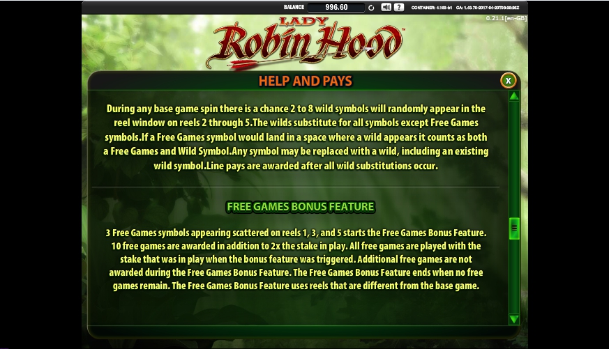 lady robin hood slot machine detail image 3