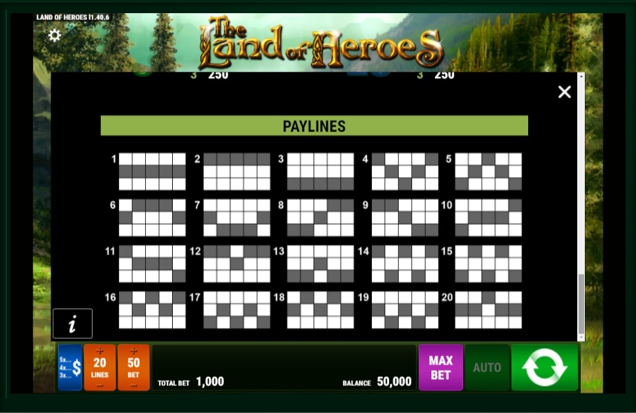 the land of heroes slot machine detail image 0