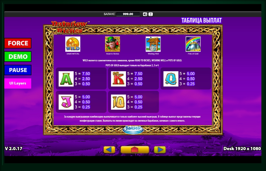 rainbow riches slot machine detail image 2