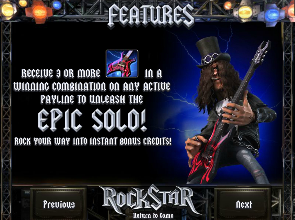 rock star slot machine detail image 2