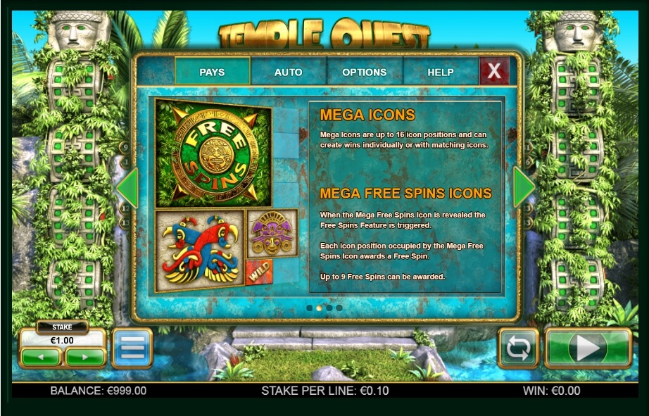 temple quest spinfinity slot machine detail image 8