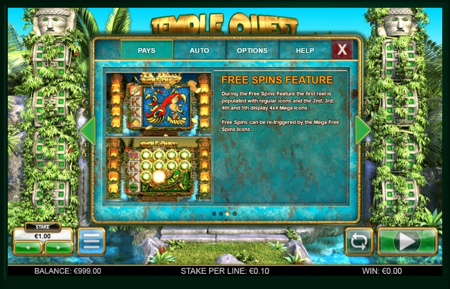 temple quest spinfinity slot machine detail image 7