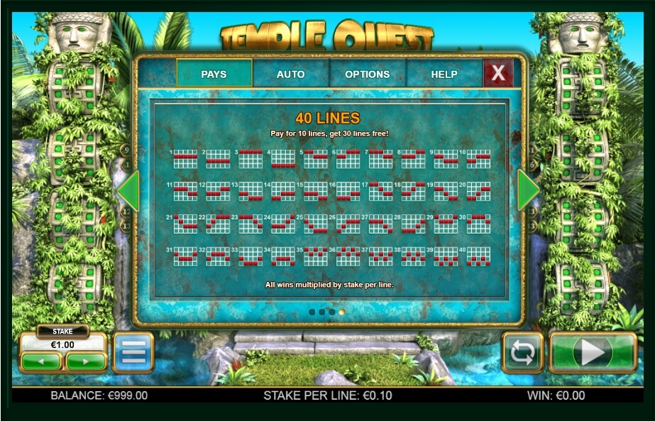 temple quest spinfinity slot machine detail image 6