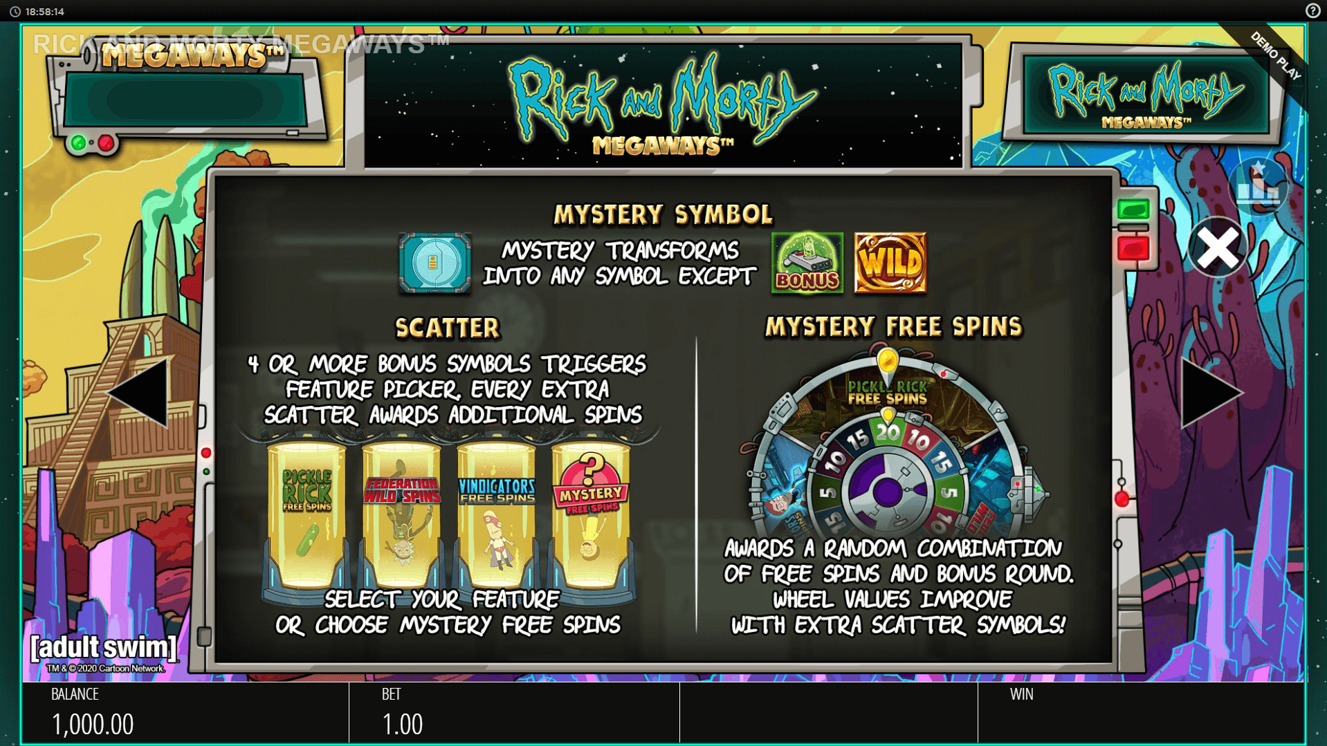 rick and morty megaways slot machine detail image 1