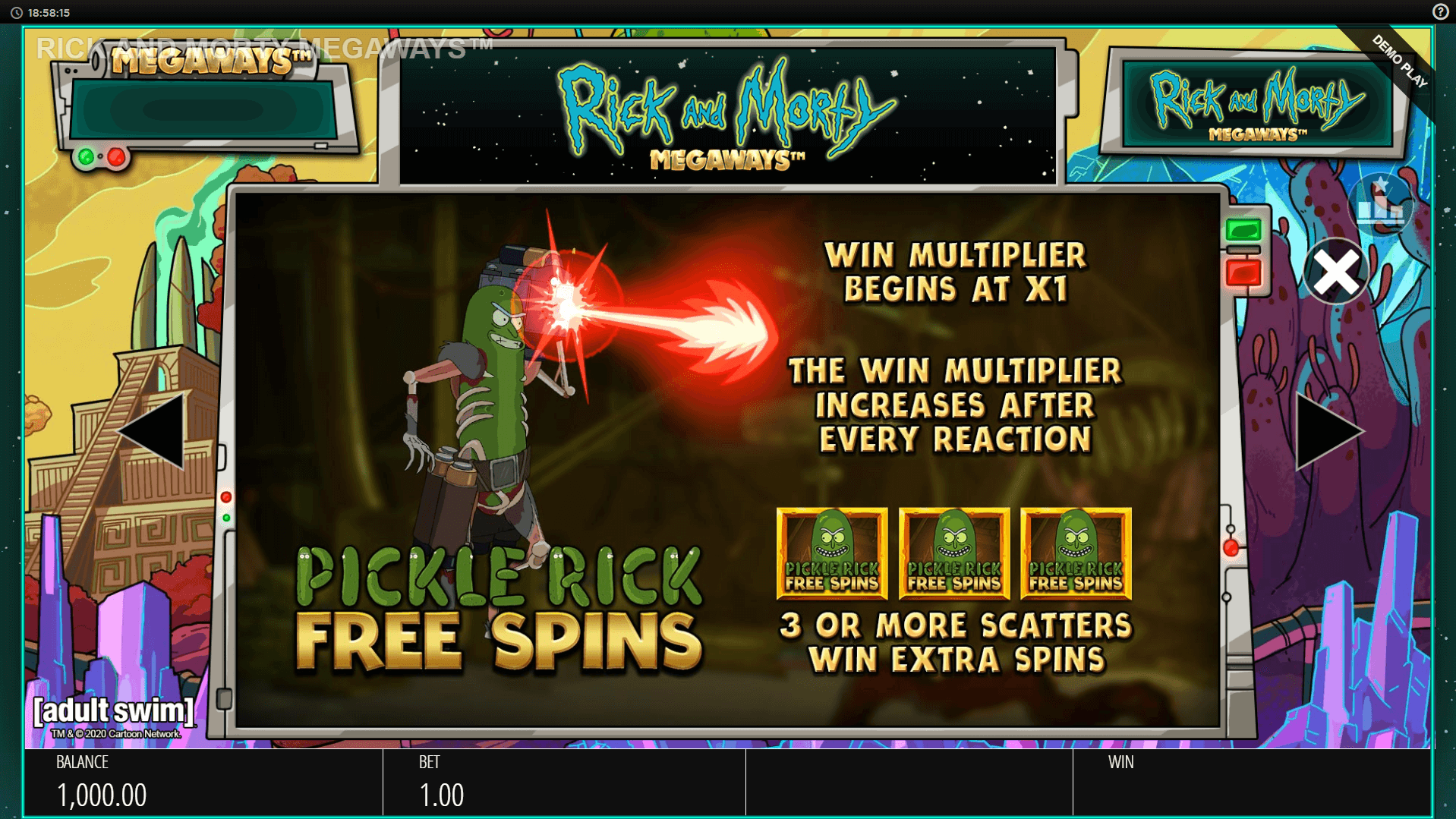 rick and morty megaways slot machine detail image 2