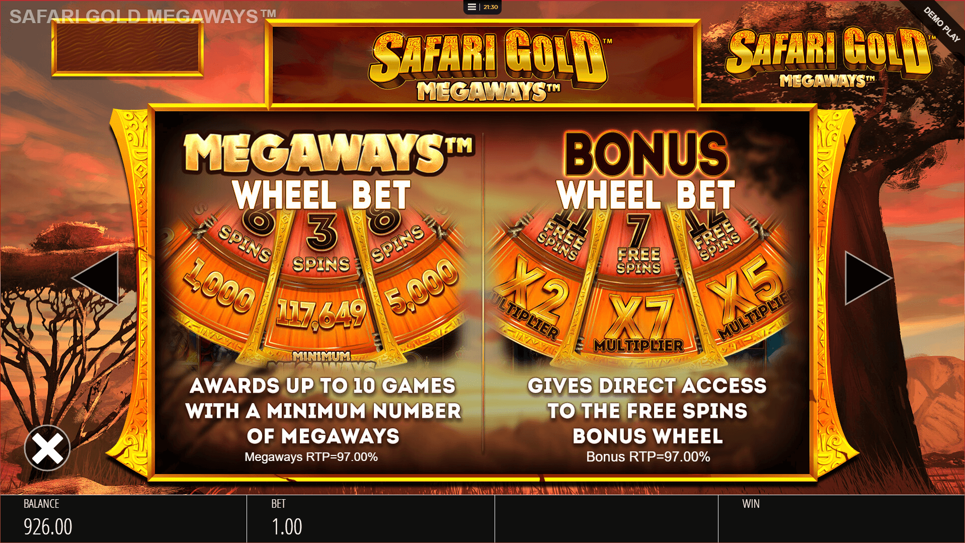 safari gold megaways slot machine detail image 3