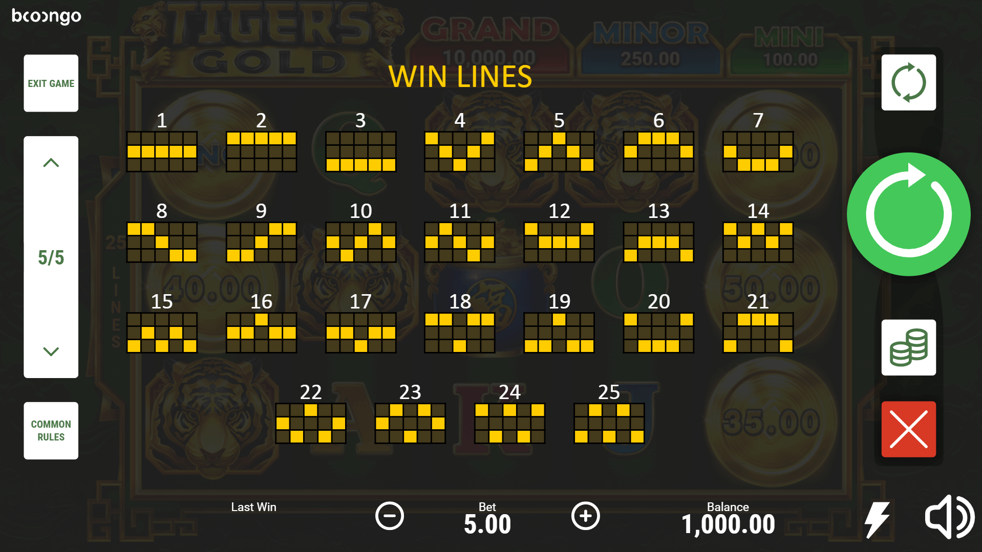 tigers gold hold and win slot machine detail image 3