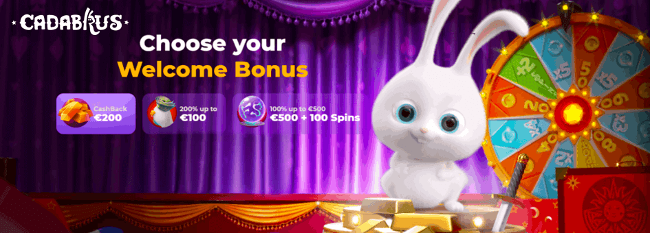 Cadabrus Casino Welcome bonus 100% Up To R$750 + 100 Bonus Spins