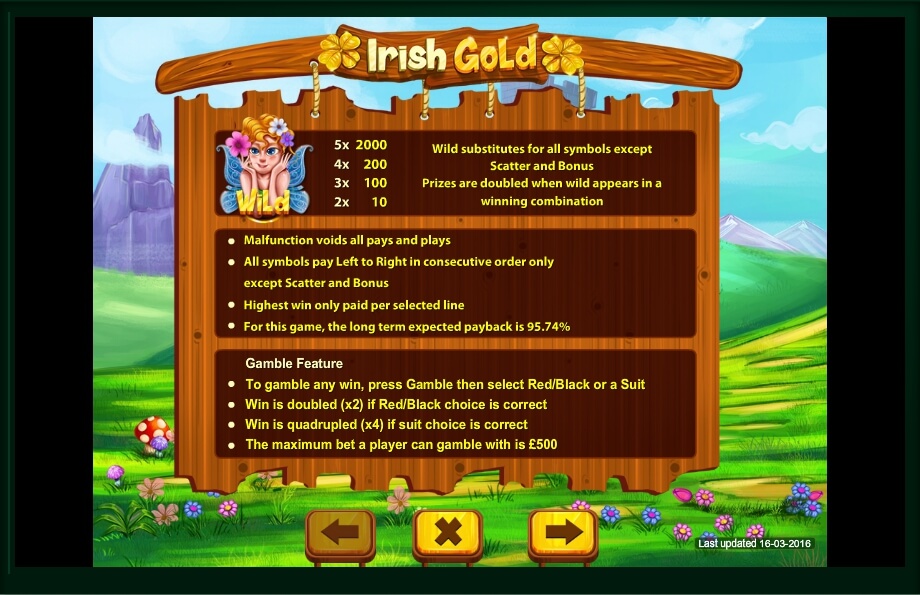 irish gold slot machine detail image 3