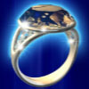 ring with precious stone - dazzling diamonds