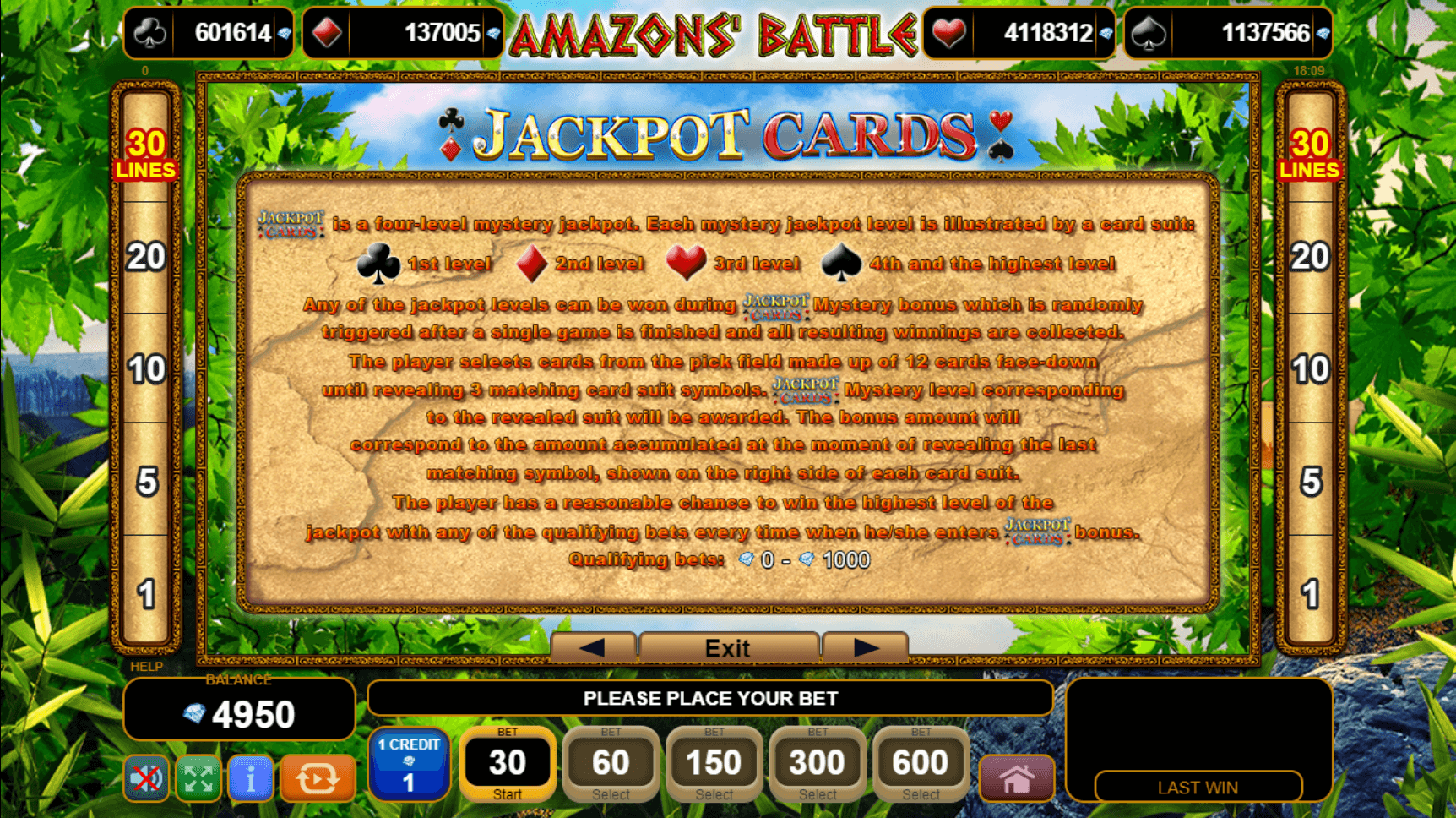 50 amazons battle slot machine detail image 4