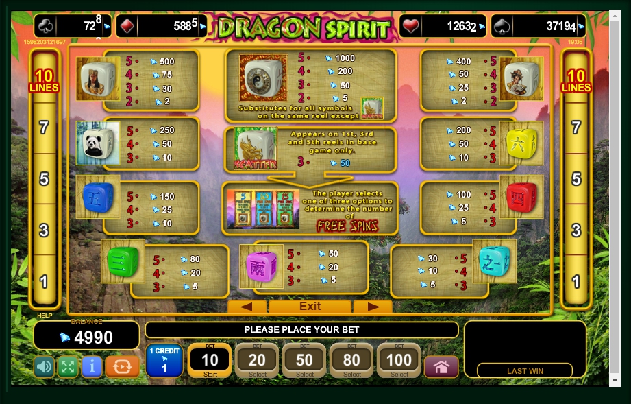 dragon spirit slot machine detail image 4