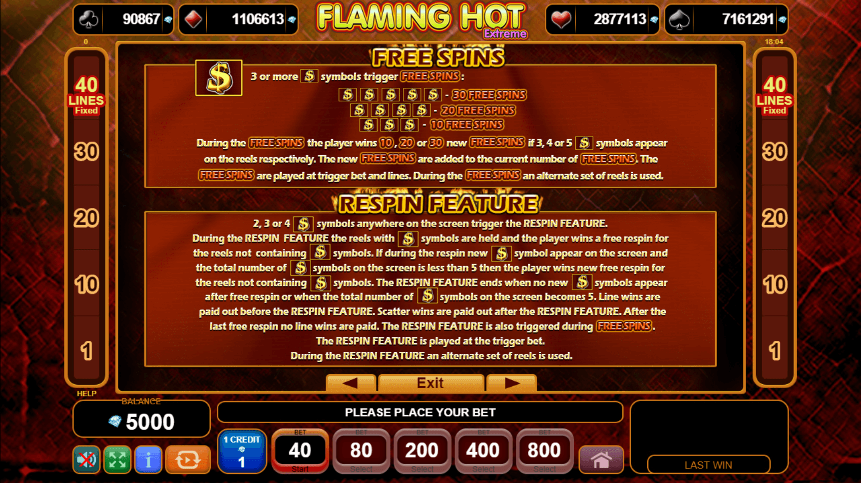 flaming hot extreme slot machine detail image 1