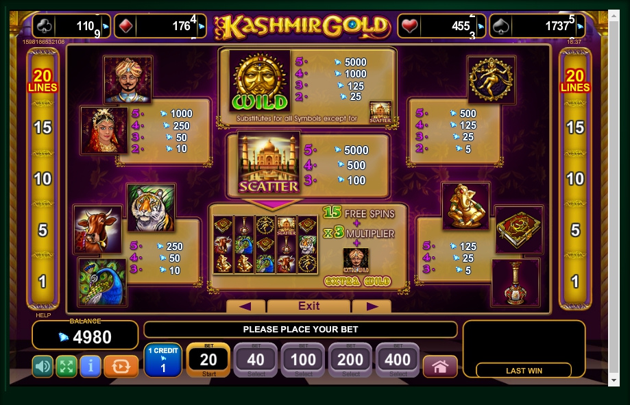 kashmir gold slot machine detail image 4