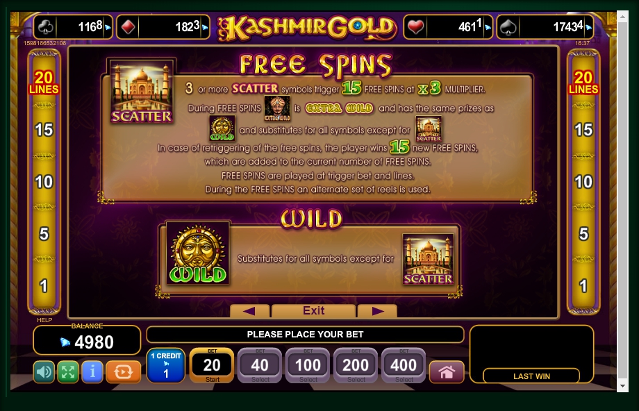 kashmir gold slot machine detail image 3