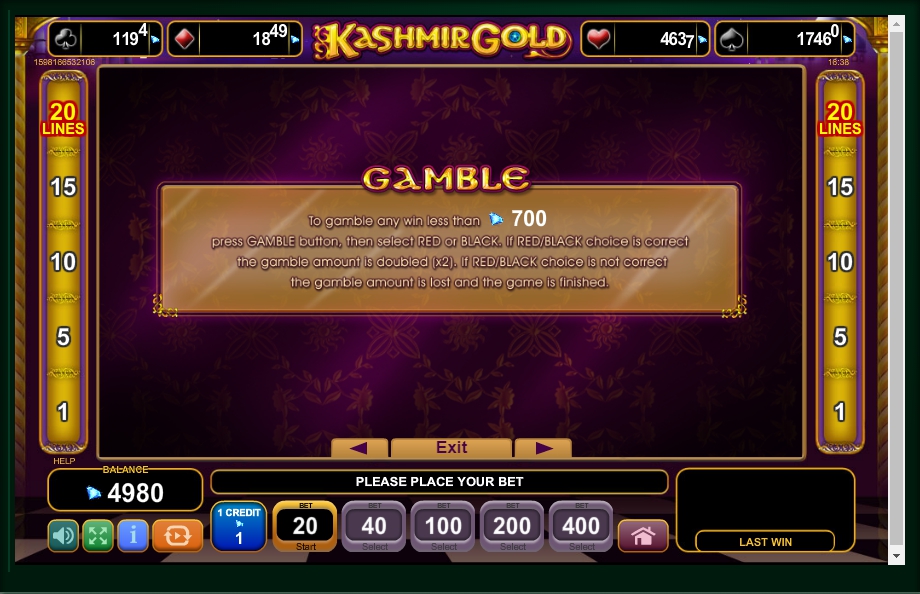 kashmir gold slot machine detail image 2