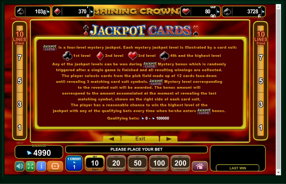 shining crown slot machine detail image 1