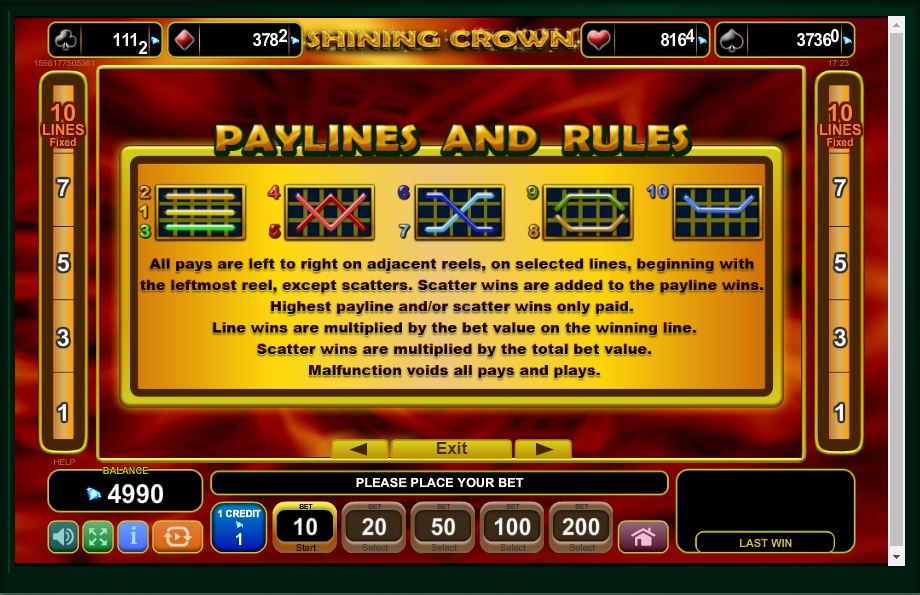 shining crown slot machine detail image 0