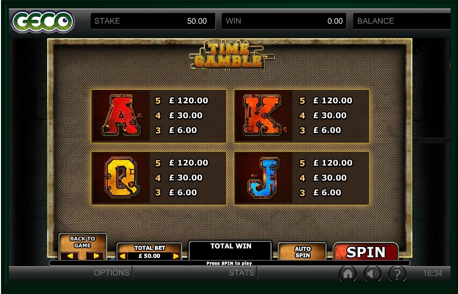 time gamble slot machine detail image 1