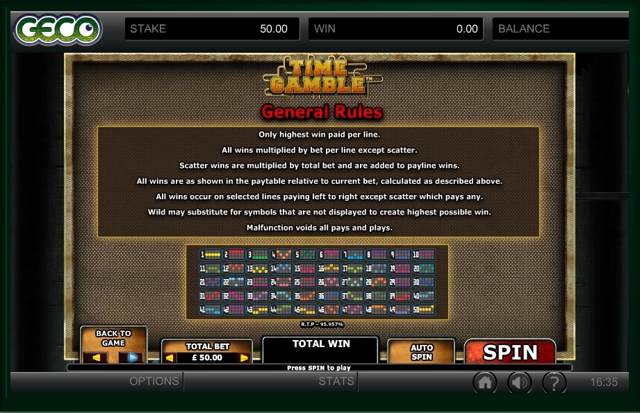time gamble slot machine detail image 0