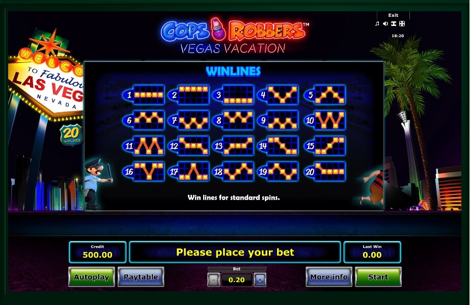 cops n robbers: vegas vacation slot machine detail image 10