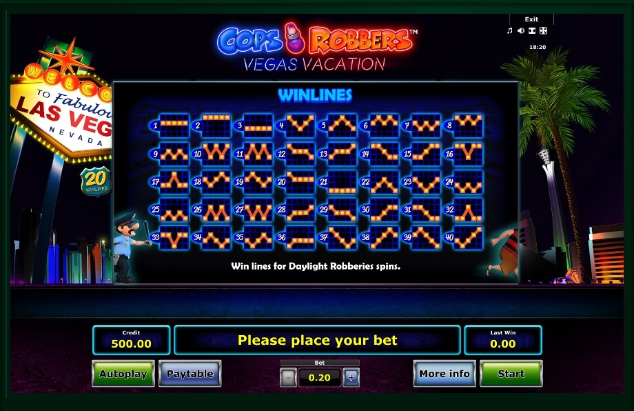cops n robbers: vegas vacation slot machine detail image 9