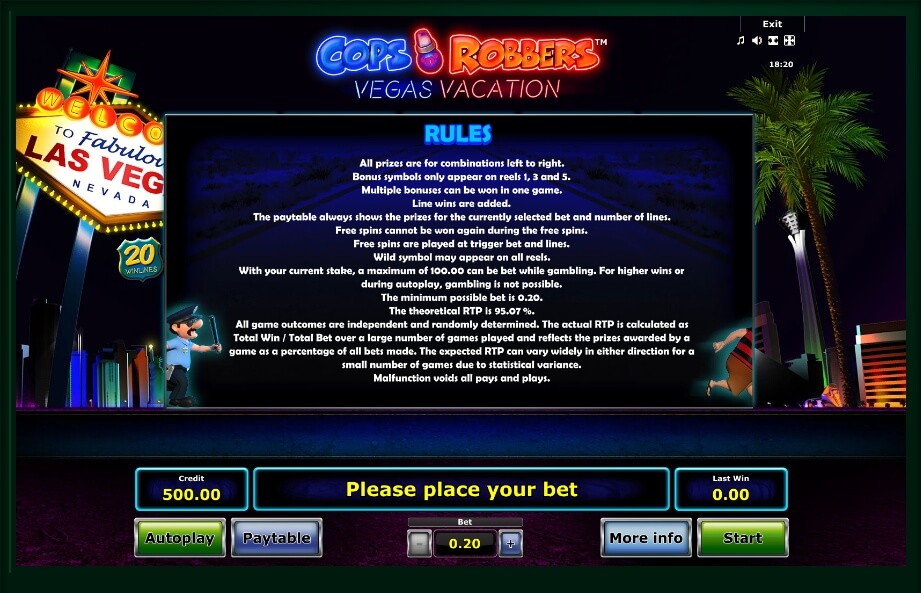 cops n robbers: vegas vacation slot machine detail image 8