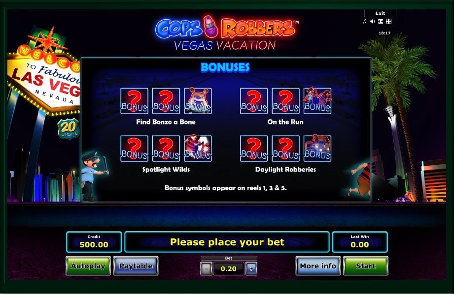 cops n robbers: vegas vacation slot machine detail image 2