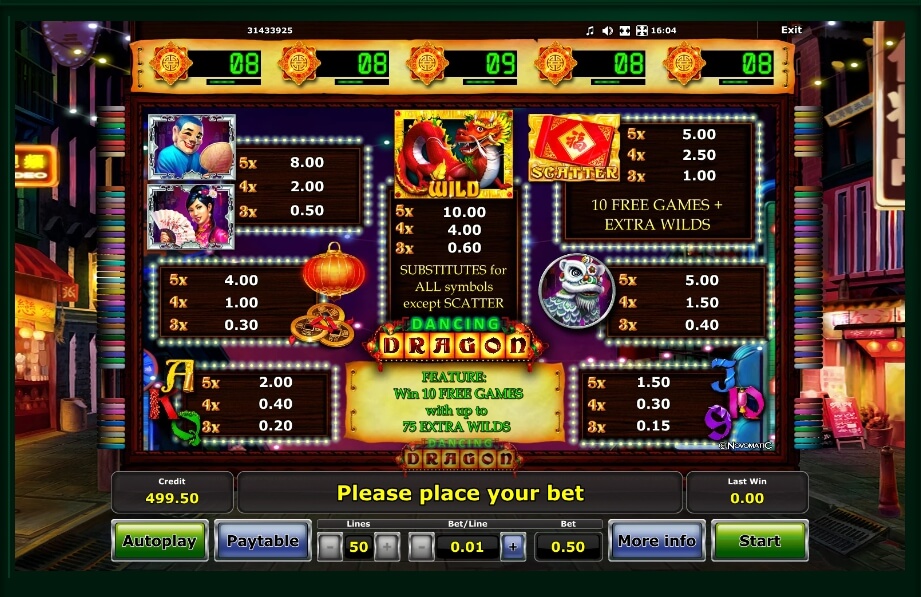 dancing dragon slot machine detail image 2