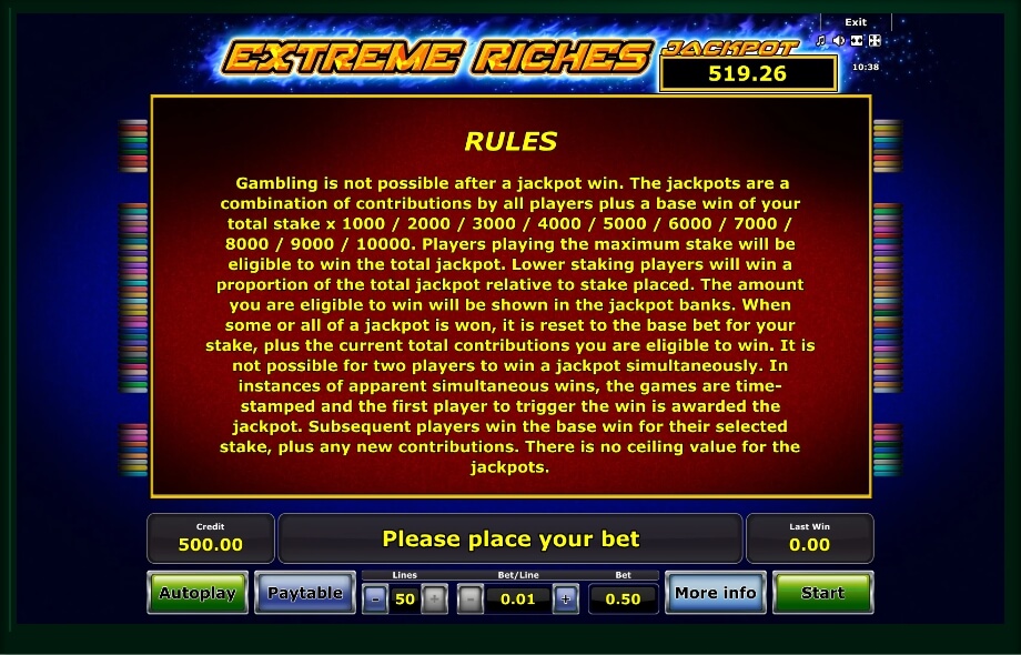 extreme riches slot machine detail image 2