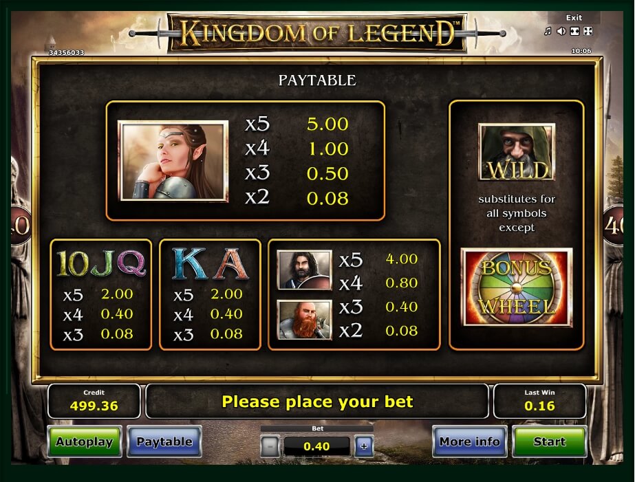 kingdom of legends slot machine detail image 13