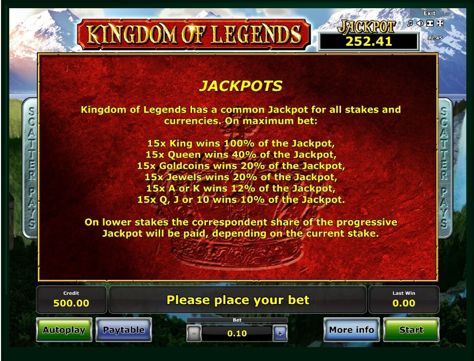 kingdom of legends slot machine detail image 2