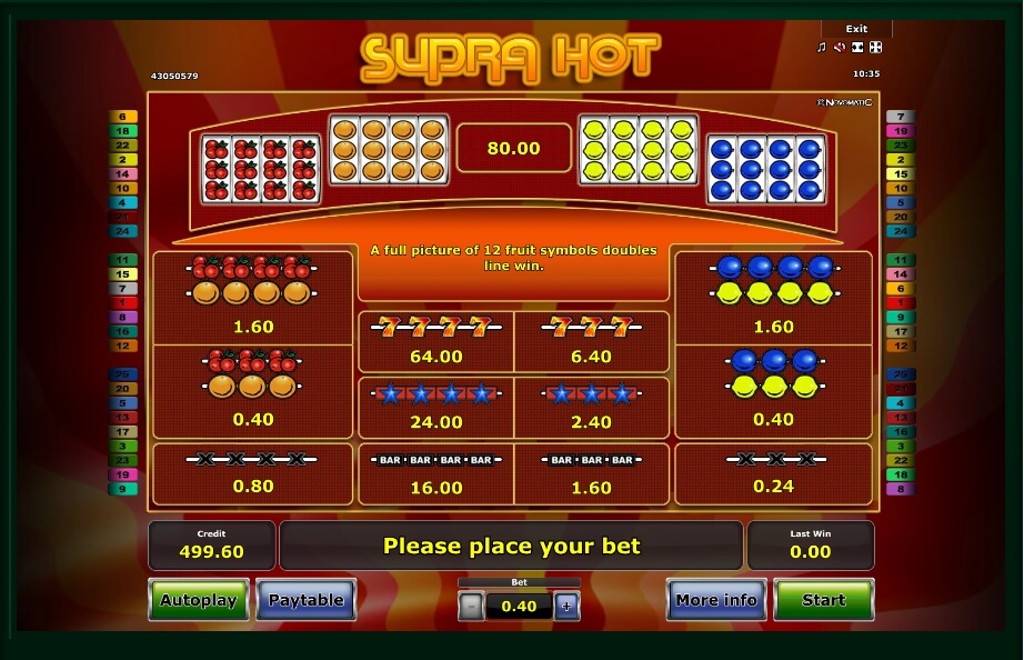supra hot slot machine detail image 1