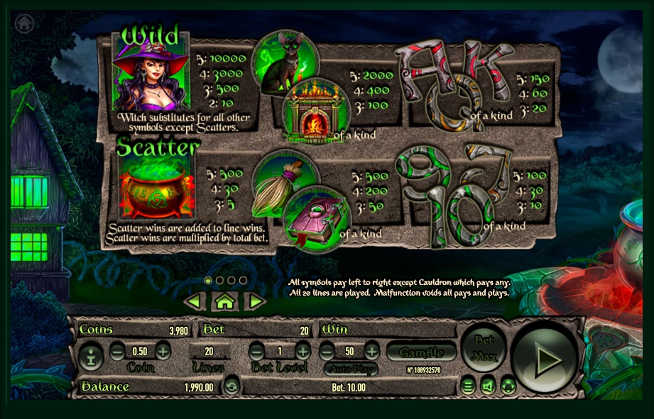 wicked witch slot machine detail image 3