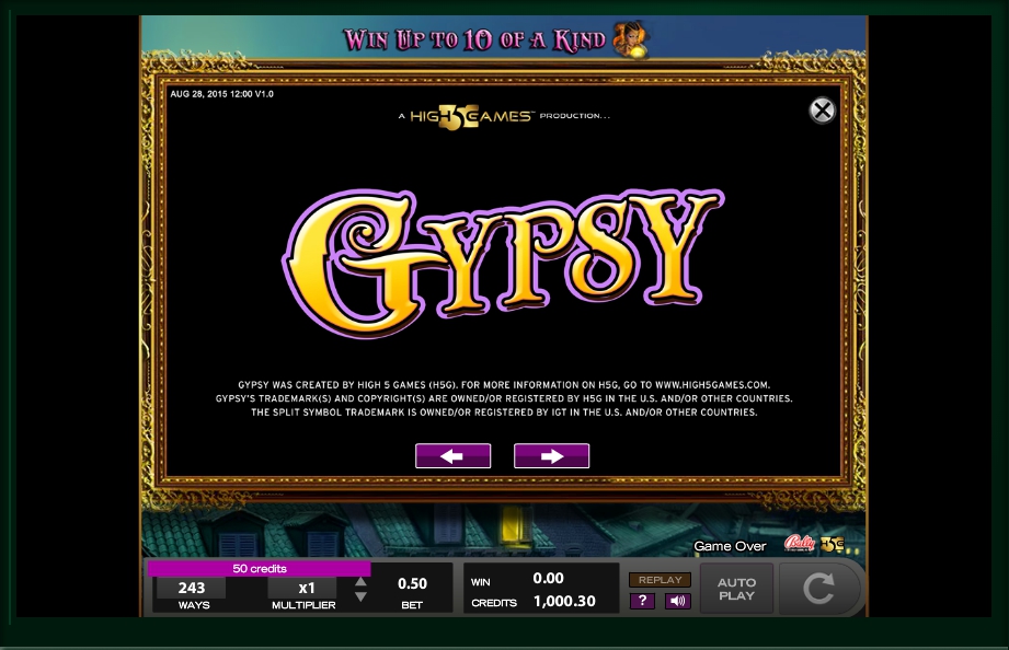 gypsy slot machine detail image 8