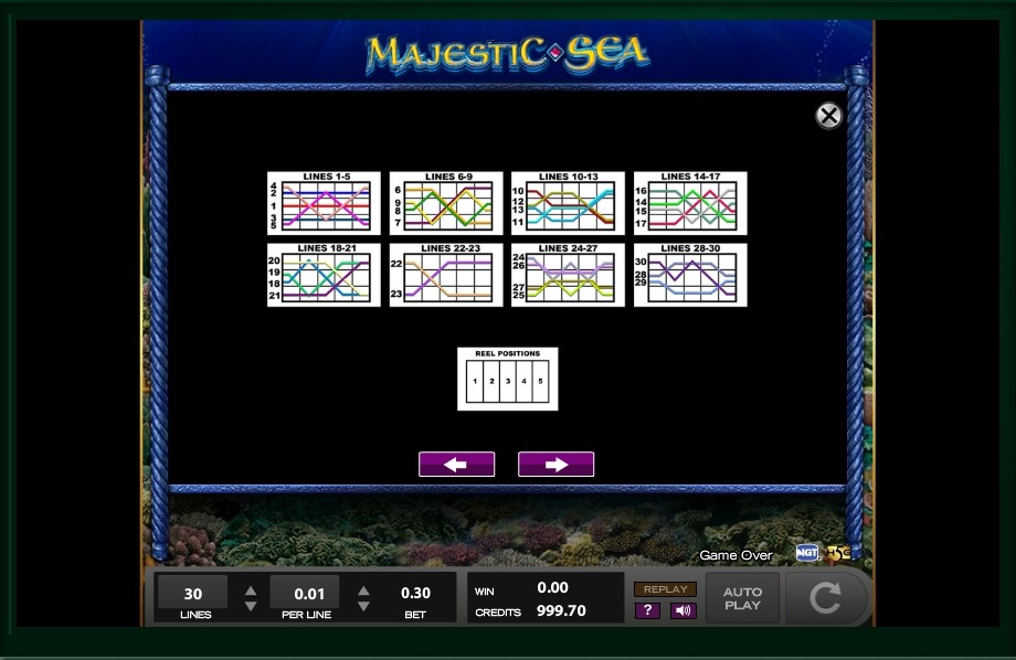 majestic sea slot machine detail image 11