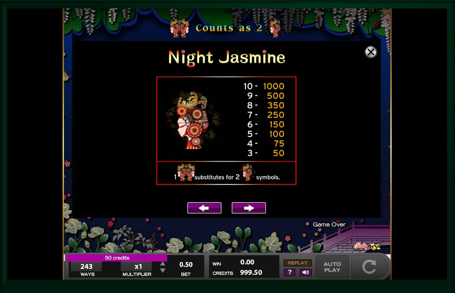night jasmine slot machine detail image 2