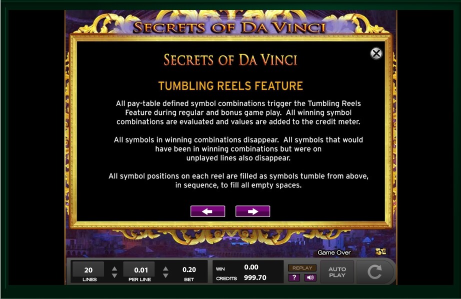 secrets of da vinci slot machine detail image 14