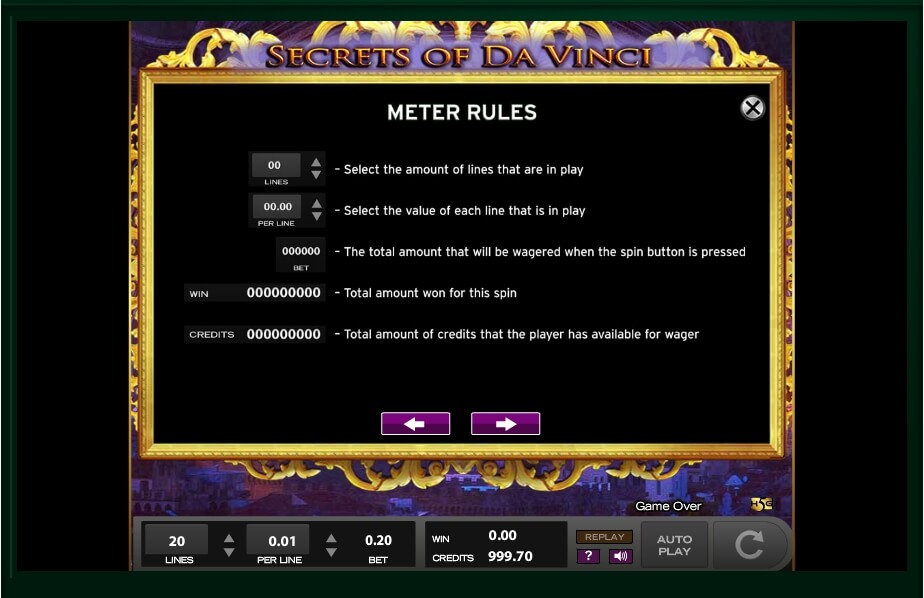 secrets of da vinci slot machine detail image 9