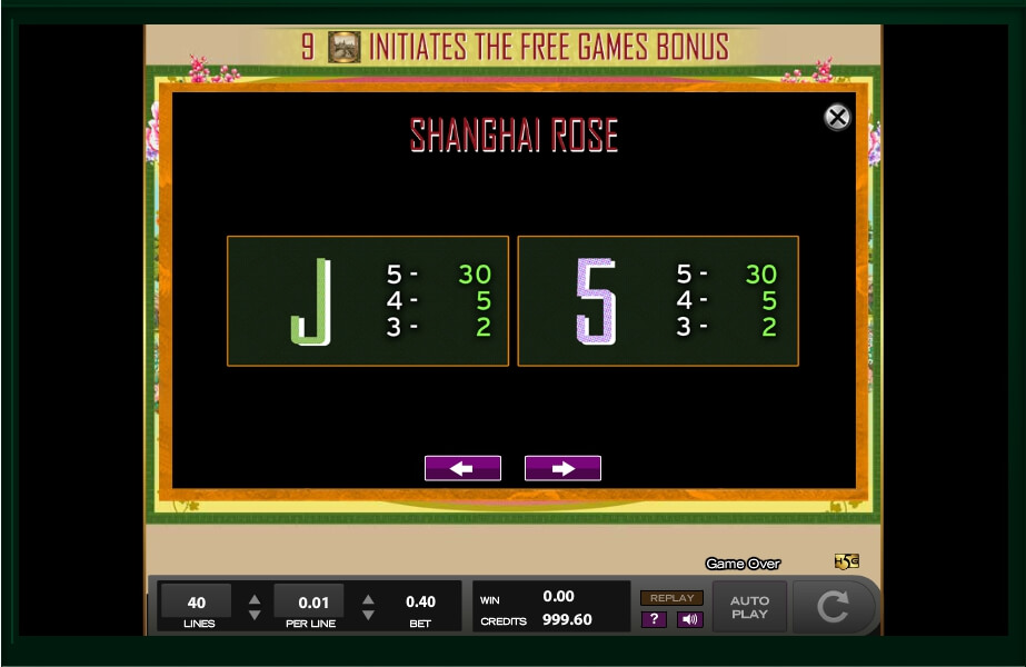 shanghai rose slot machine detail image 16