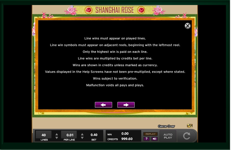 shanghai rose slot machine detail image 11