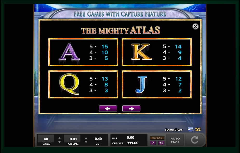 the mighty atlas slot machine detail image 15
