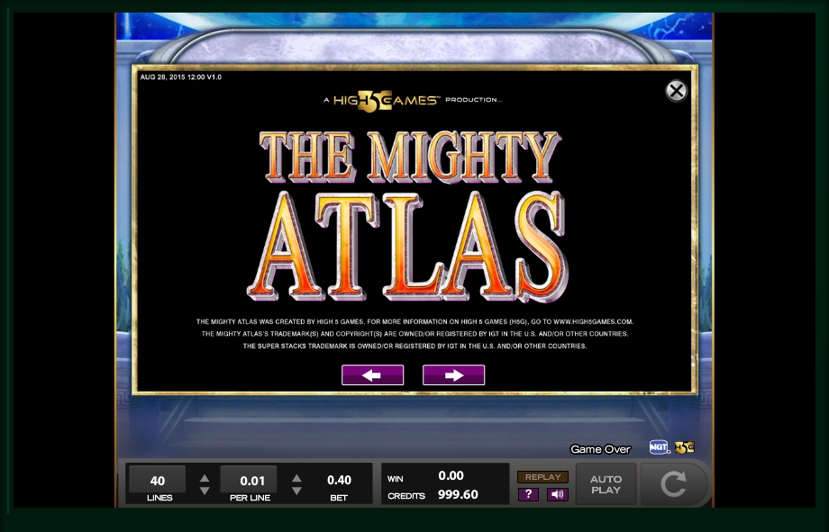 the mighty atlas slot machine detail image 8