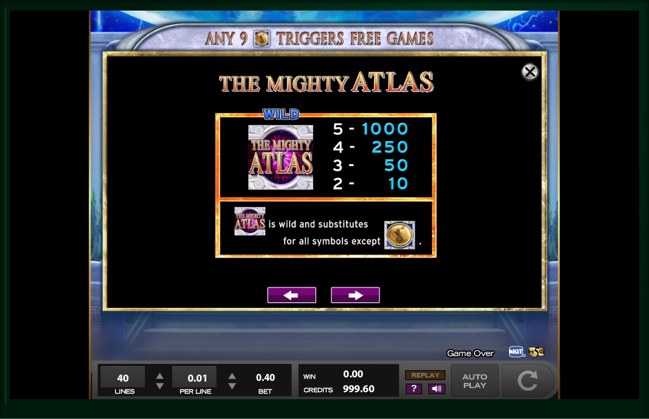 the mighty atlas slot machine detail image 0