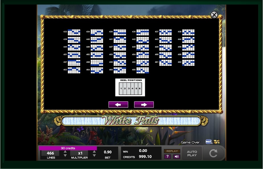 white falls slot machine detail image 11