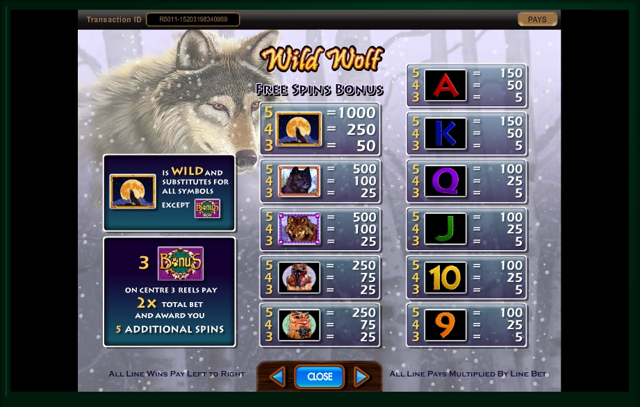 wild wolf slot machine detail image 2