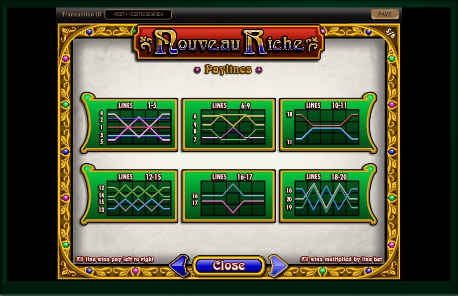 nouveau riche slot machine detail image 1